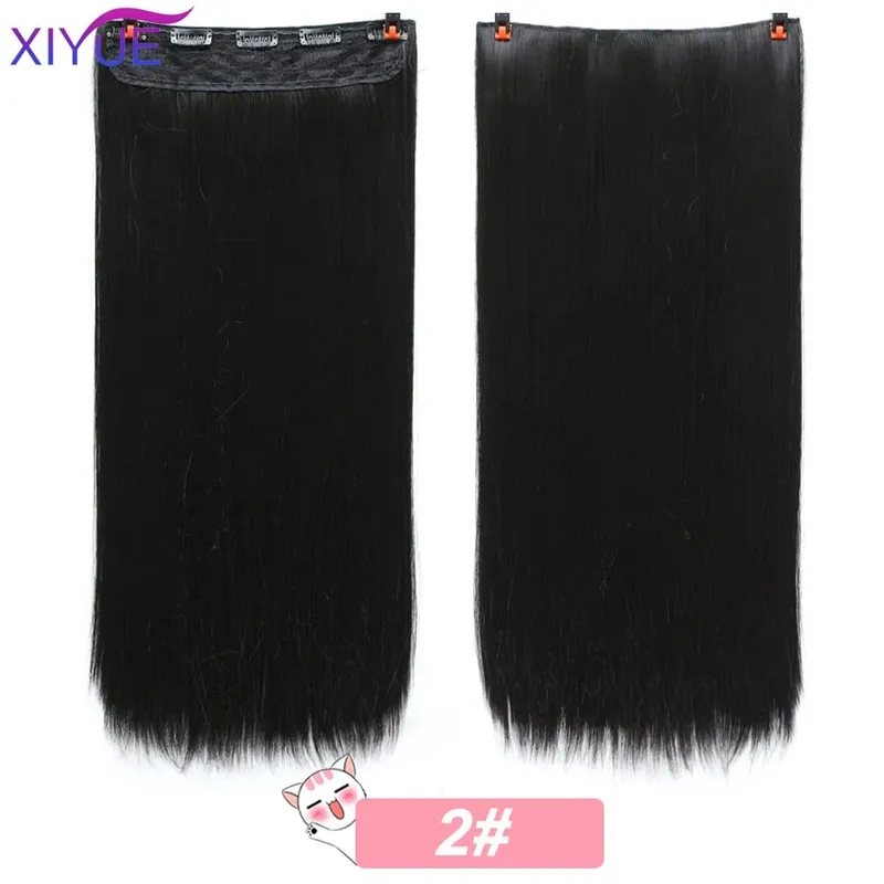 5 Clips Synthetic Hair Long Straight Clip In Hair Extensions False Hair Black Hair Pieces for Women — image 10