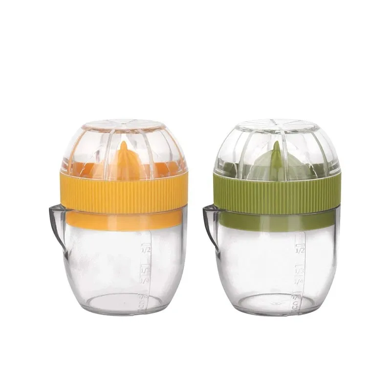 Lemon Squeezer With Lid Plastic Manual Lemon Juicer Orange Press Cup Citrus Squeezer with Pour Spout Fruit Tools KC0130