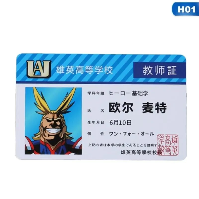 1PCS Anime Peripheral My Hero Academia PVC Student ID Card School Food Card — image 10