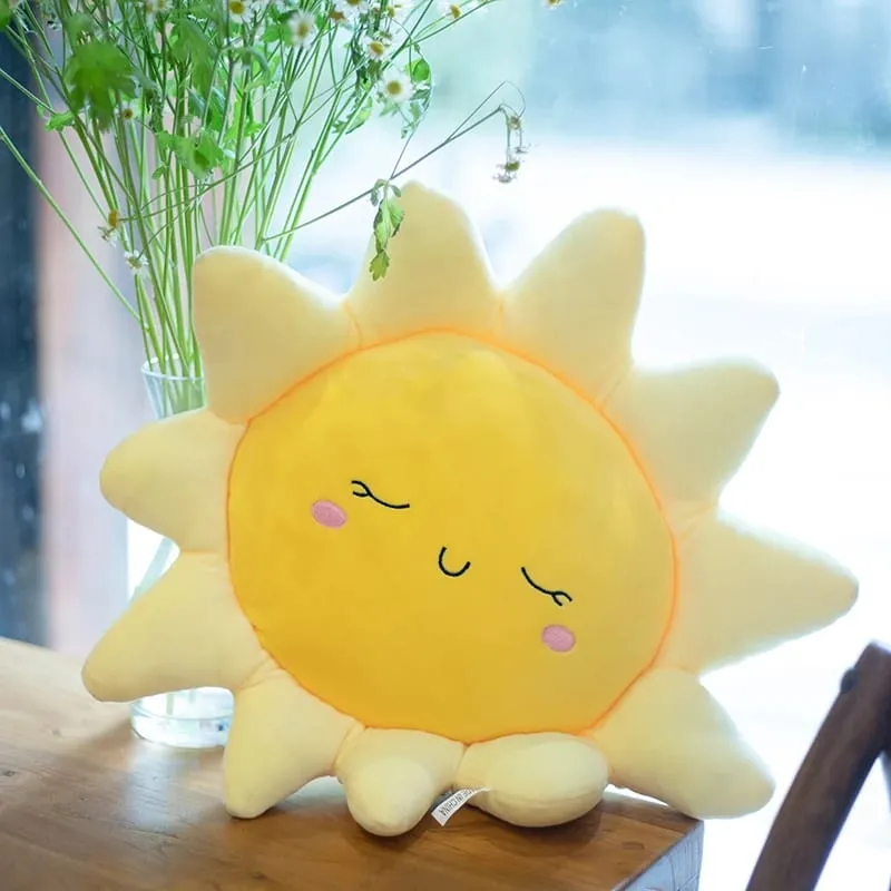 Cute Sun Cloud Plush Pillow Stuffed Soft Creative Plush Sun Cloud Toy Car Pillow Home Decor Toys