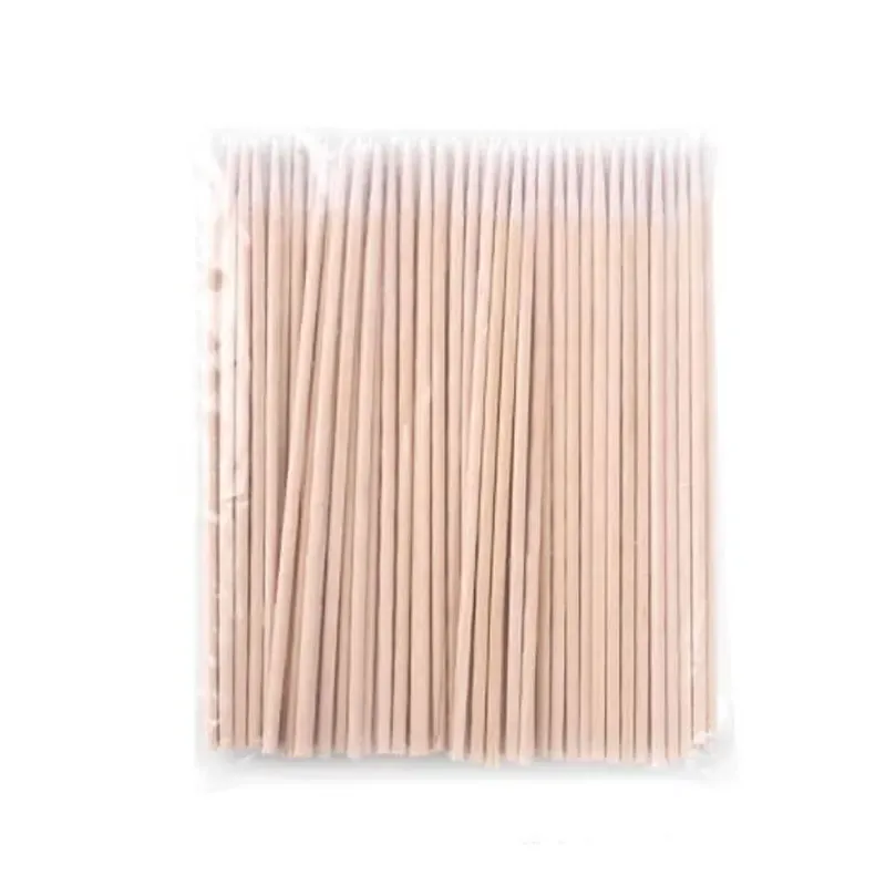 100/300/500pcs Wood Cotton Swab Cosmetics Permanent Makeup Ear Clean Sticks Buds Micro Brushes Eyelash Glue Removing Tool — image 6