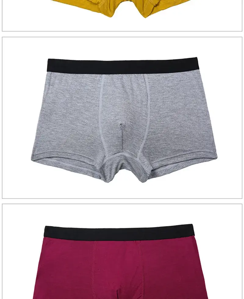 6pcs/Set Black Boxer Men Underwear Bamboo Men's Panties Shorts Breathable Underpants Man Comfortable Sexy Boxers & Briefs Men 3256805629748070 — image 11