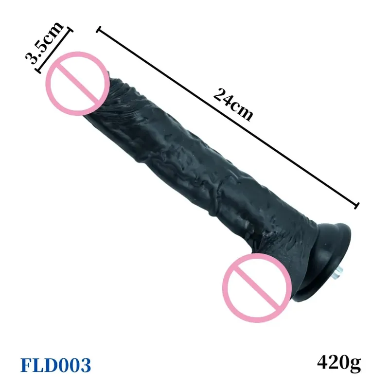 Sex Machine Big Black Dildos Quick Connector masturbation Vibrator Realistic Dildos For Women Attachments Sex Toy for Adults — image 9