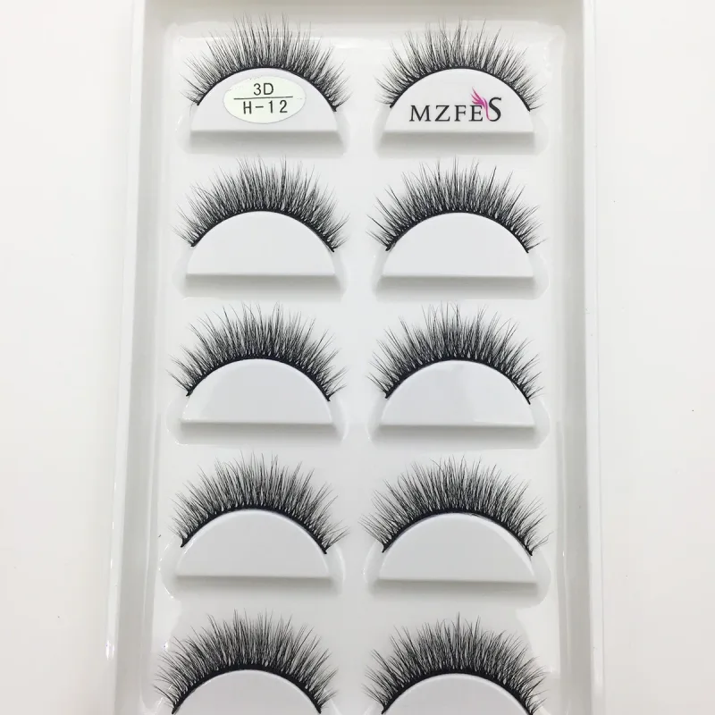 10/50 Boxes 3D Mink Eyelashes Natural Thick False Eye Lashes Mink Lashes Soft Fake Eyelash Wispy Makeup Cilios H13 Cat — image 10