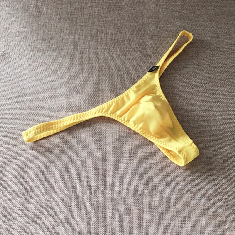 Sexy U-Convex Pouch Men's Thongs Elastic Tight Fitting G-String Briefs Low Waist T-Back Pants Small Underpants Male Underwears — image 4