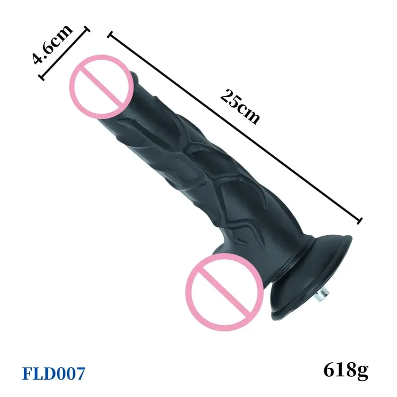 Sex Machine Big Black Dildos Quick Connector masturbation Vibrator Realistic Dildos For Women Attachments Sex Toy for Adults — image 19