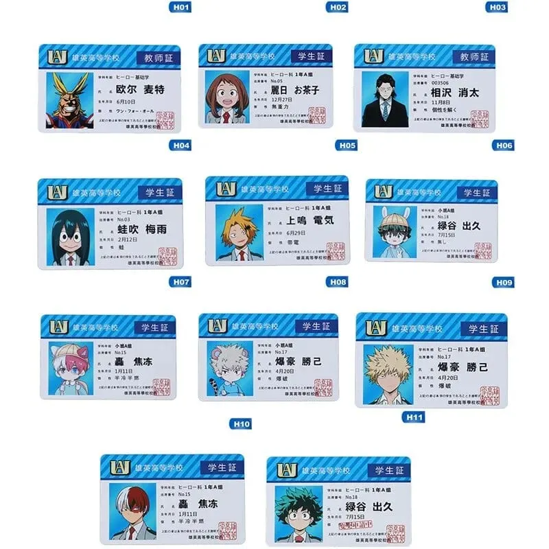 1PCS Anime Peripheral My Hero Academia PVC Student ID Card School Food Card — image 4