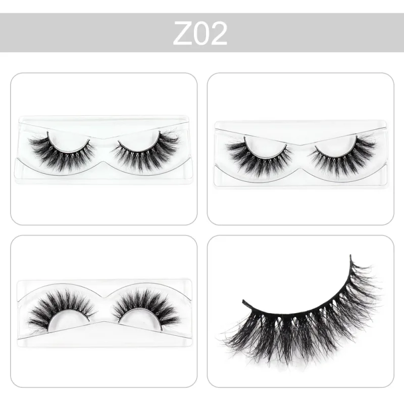 Makeup Lashes 3D Mink Eyelashes Wispy Volume False Lashes Dramatic Lash Natural Fuffy Lashes Full Finish Glamorous Eye — image 10