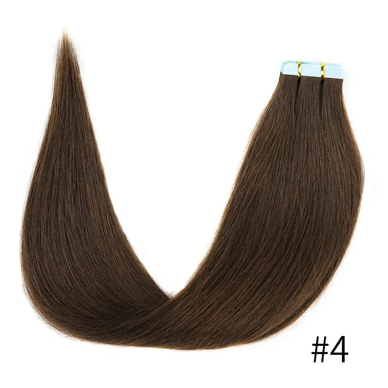 Veravicky cuivre rouge 50G ruban dans les Extensions de cheveux humains peau trame adhésif Invisible Machina Remy sans couture 100% vrais cheveux — image 10