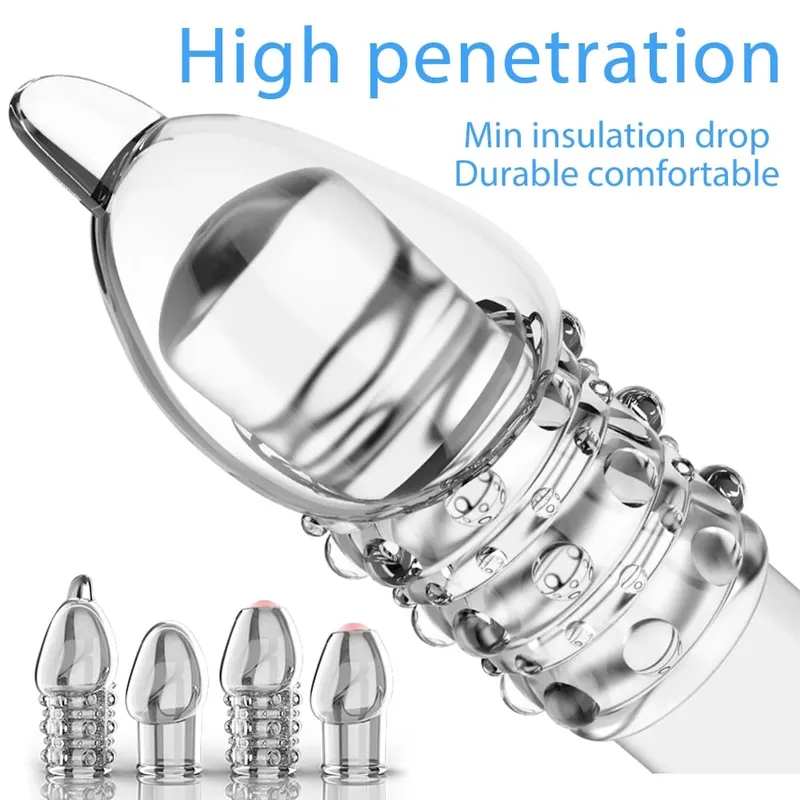 Male Glans Penis Cover Sleeve Extension Foreskin Cock Ring Dick Delay Ejaculation Reusable Condoms Erotic Sex Toys For Men — image 3