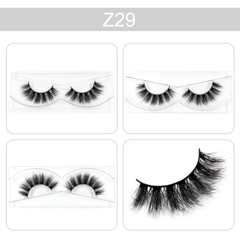 Makeup Lashes 3D Mink Eyelashes Wispy Volume False Lashes Dramatic Lash Natural Fuffy Lashes Full Finish Glamorous Eye — image 34