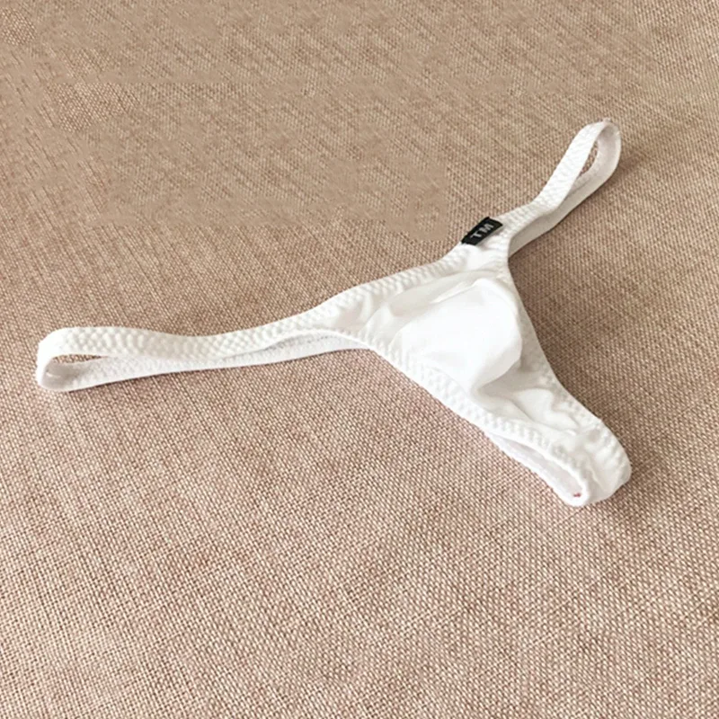 Sexy U-Convex Pouch Men's Thongs Elastic Tight Fitting G-String Briefs Low Waist T-Back Pants Small Underpants Male Underwears — image 6