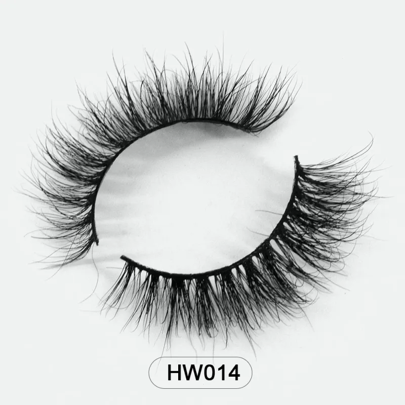 Dropshipping 10-15mm 3D Real Mink Handmade Crossing Lashes Individual Strip Thick Lash Fake Eyelashes with free paper boxes