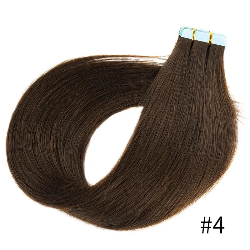 Doreen Machine Remy Ginger Tape In Human Hair Extensions 16 to 24 Inch 50g/set PU Seamless Skin Weft 350# Cooper Red Hair Weaves
