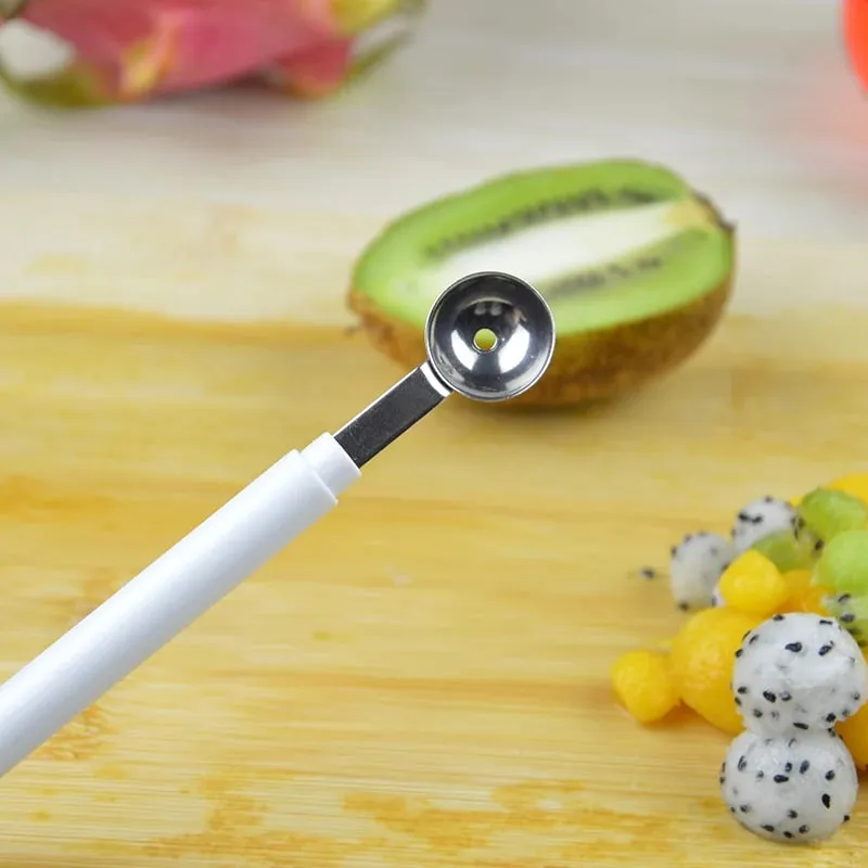 Mini Apple Ball Digger Melon Spoon Ice Cream Dig Scoop Stainless Steel Double-end Cooking Tool Kitchen DIY Accessories Gadgets — image 3