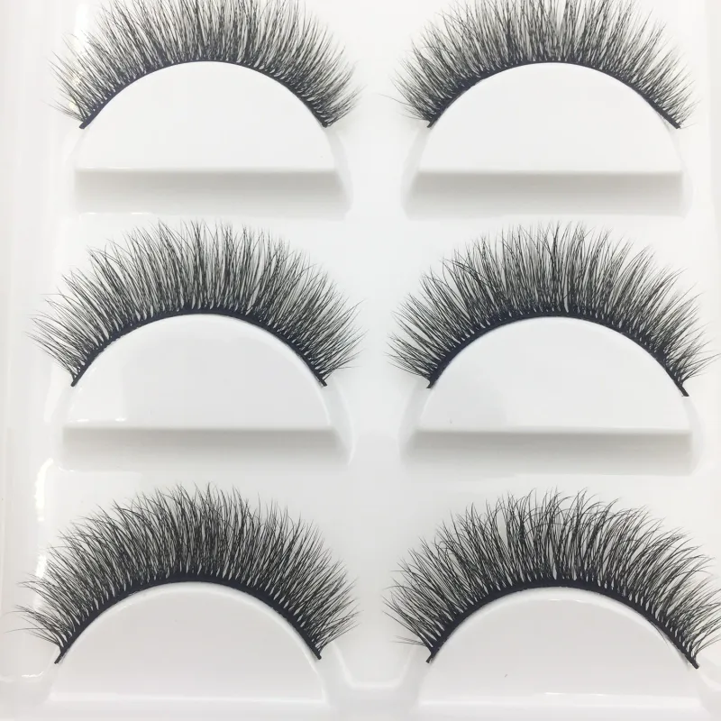 10/50 Boxes 3D Mink Eyelashes Natural Thick False Eye Lashes Mink Lashes Soft Fake Eyelash Wispy Makeup Cilios H13 Cat — image 16