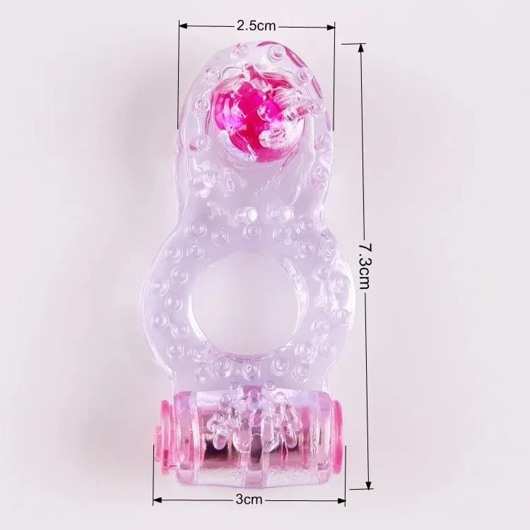 lasting ring clitoris vibrator triple ball loop Massager masturbation Vibrating cocking delay ejaculation vibe Sex Toys For man
