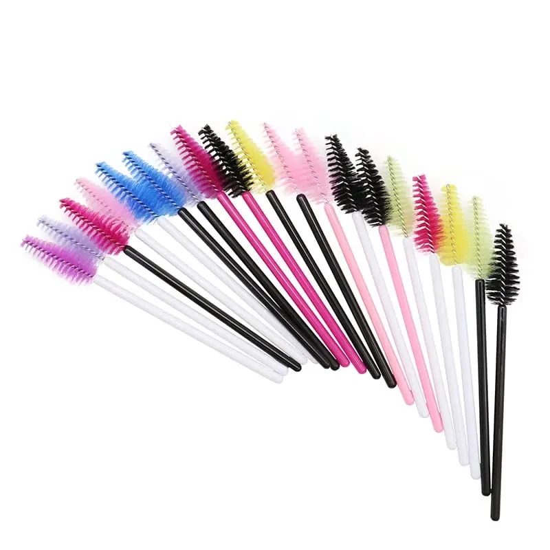 50pcs Eyelash Eyebrow Brush Water Drop Shape Nylon Eyelash Extension Applicator Lashes Makeup Brushes Beauty Tools Mascara Wand — image 3