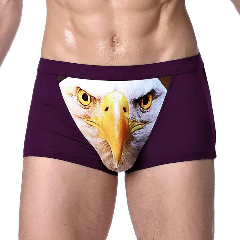 Brand Printed Wolf&Eagle New Mens Boxers Underwear Men Boxer Ropa Interio Man Penis Cueca Masculina Size L-4XL — image 4