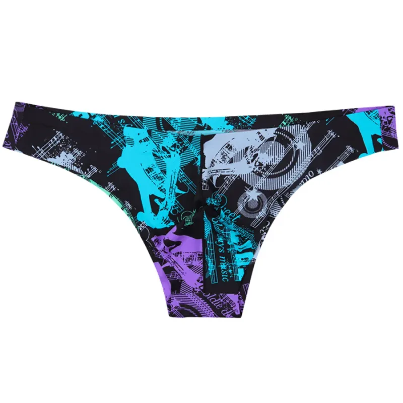 4pcs Men Sexy Style Smooth Soft Printed Underwear Men's Thin Underpants Man Low Waist Bikini Ice Silk Briefs Seamless 00817 — image 24