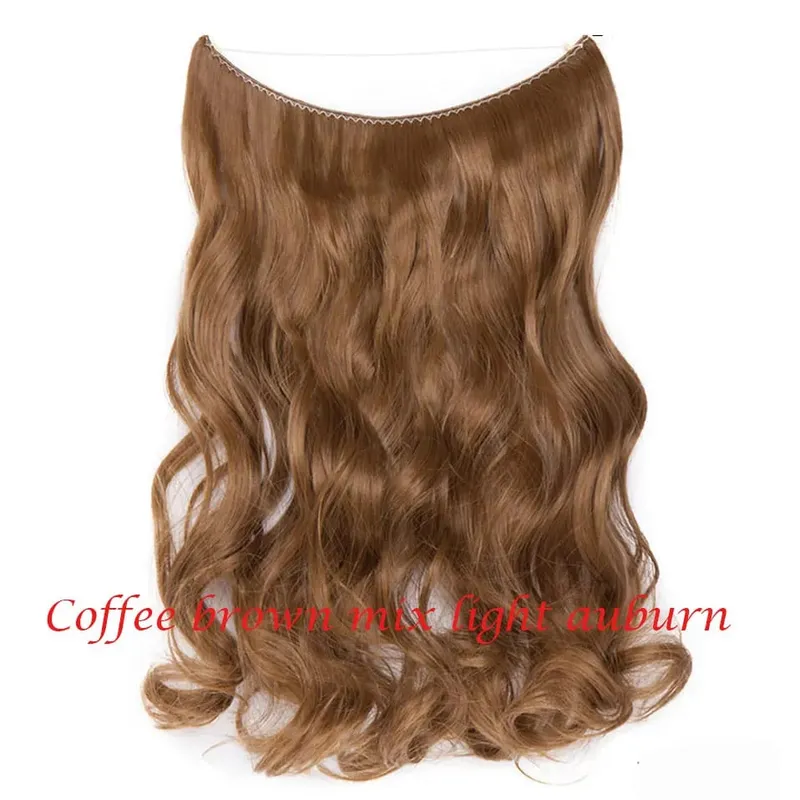 S-noilite 32colors Synthetic Invisible Wire Hair Extension Clip In False Hair Hairpieces Long Hair Extensions For Women