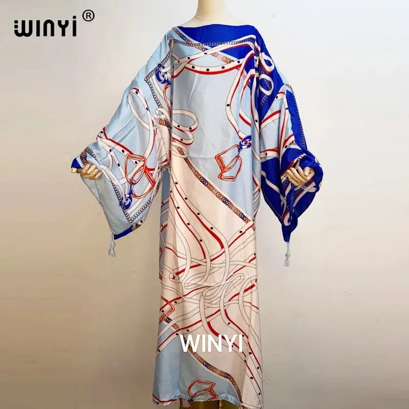 Cotton Robe Femme Hiver Платье Elegant Long Sleeve Мусульманские Комплекты Splicing Stripe Print Female Dresses Vestdios Abaya — image 12
