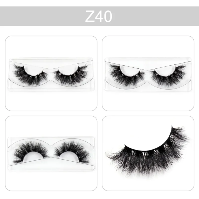 Makeup Lashes 3D Mink Eyelashes Wispy Volume False Lashes Dramatic Lash Natural Fuffy Lashes Full Finish Glamorous Eye — image 45