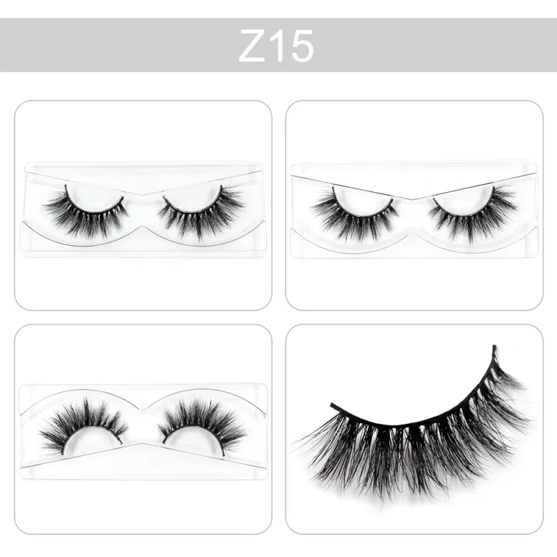 Makeup Lashes 3D Mink Eyelashes Wispy Volume False Lashes Dramatic Lash Natural Fuffy Lashes Full Finish Glamorous Eye — image 21