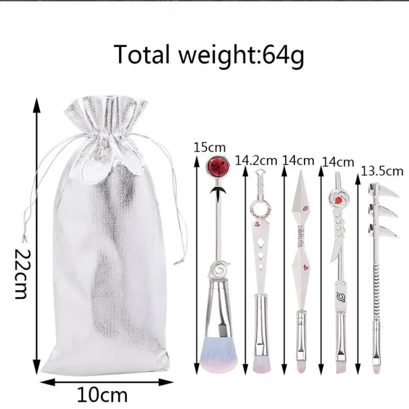 5pcs/set Japanese Anime Makeup Brush Set Foundation brushes Eyeshadow Concealer Blush Brush set Make Up Brush Tool Kit T2081