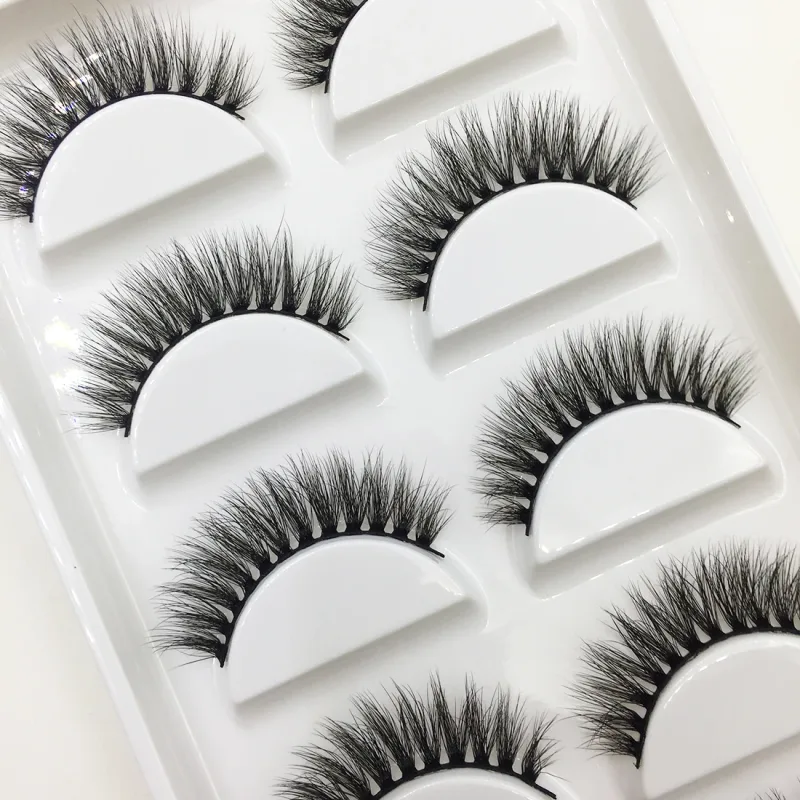 10/50 Boxes 3D Mink Eyelashes Natural Thick False Eye Lashes Mink Lashes Soft Fake Eyelash Wispy Makeup Cilios H13 Cat — image 14