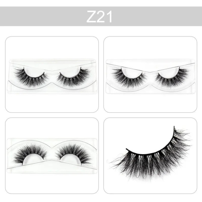Makeup Lashes 3D Mink Eyelashes Wispy Volume False Lashes Dramatic Lash Natural Fuffy Lashes Full Finish Glamorous Eye — image 27