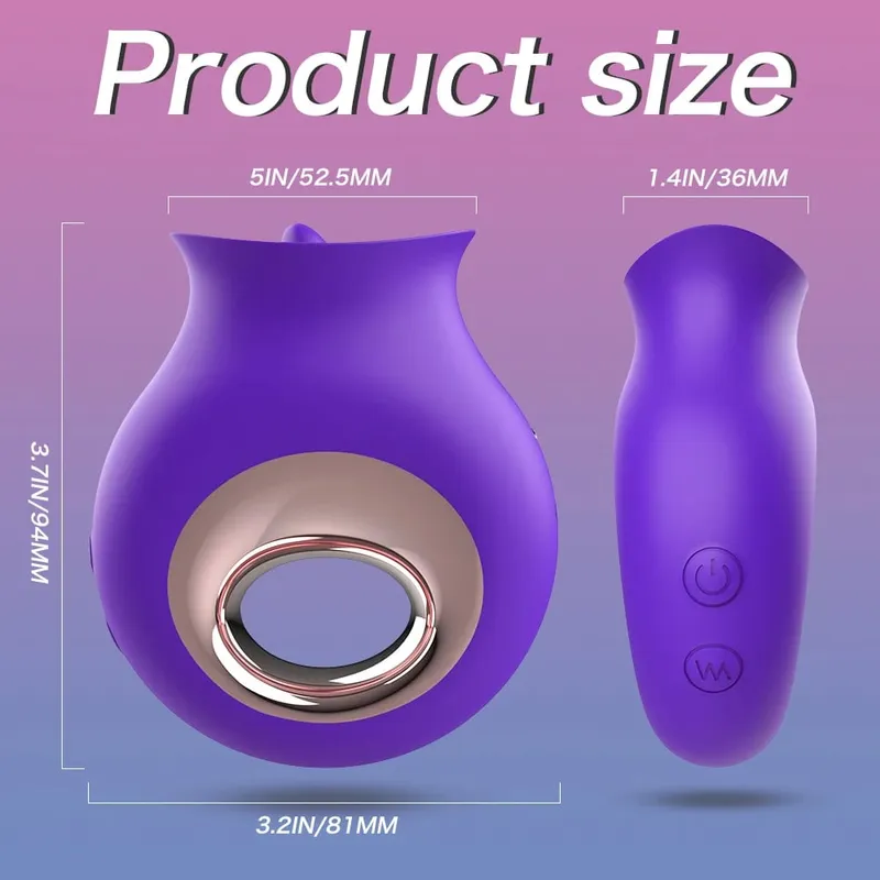 Klitoris Lidah Menjilati Vibrator 9 Kecepatan Puting Klitoris Mainan Seks untuk Wanita Sepong G Spot Orgasme Stimulator Mainan Masturbasi Wanita — image 6