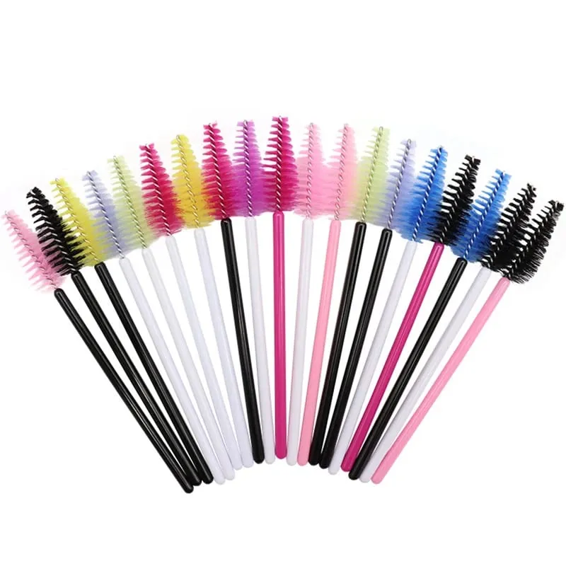 50pcs Eyelash Eyebrow Brush Water Drop Shape Nylon Eyelash Extension Applicator Lashes Makeup Brushes Beauty Tools Mascara Wand — image 2