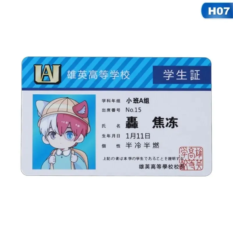 1PCS Anime Peripheral My Hero Academia PVC Student ID Card School Food Card — image 13