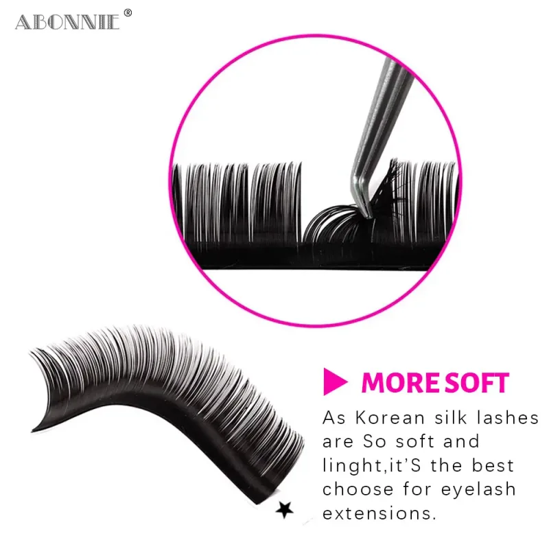 Abonnie 8-25mm Classic Eyelashes Extensions Fluffy Eye Lashes Extension Premium Individual Lashes Extensions All Size Cilios — image 4
