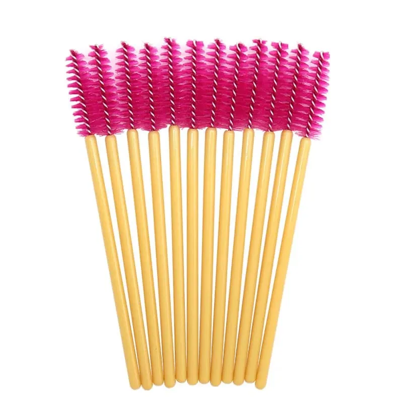 50pcs Shiny Disposable Eyelash Brush Applicator Wands Curler Mascara Eyebrow Makeup Tools Spoolers Comb Wands Spoolies Brushes — image 22
