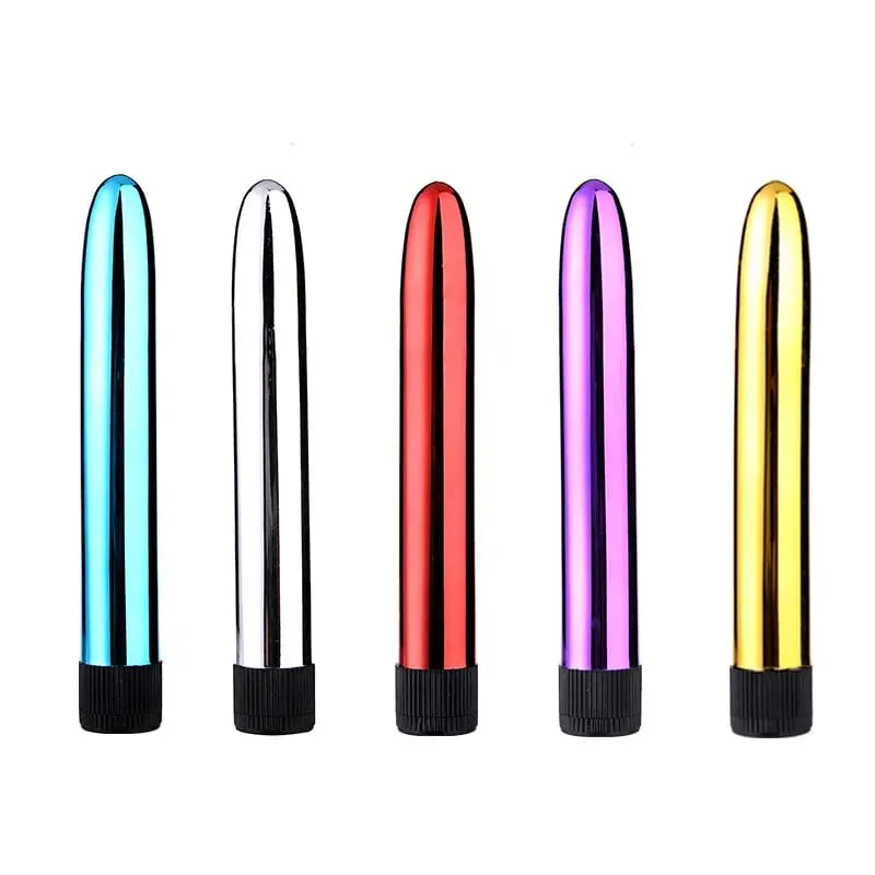 6-Color Metal Body Vibrator AA Battery Powered 18cm Relaxation Massage Bullet Seducer clitoral stimulation Sex toys for Women — image 3