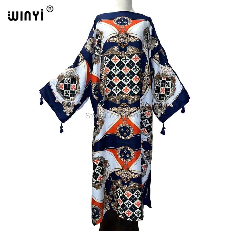 Cotton Robe Femme Hiver Платье Elegant Long Sleeve Мусульманские Комплекты Splicing Stripe Print Female Dresses Vestdios Abaya — image 56