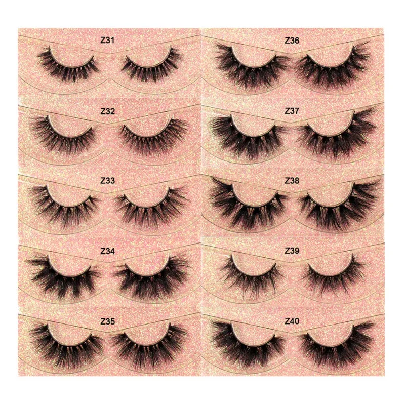 Makeup Lashes 3D Mink Eyelashes Wispy Volume False Lashes Dramatic Lash Natural Fuffy Lashes Full Finish Glamorous Eye — image 5