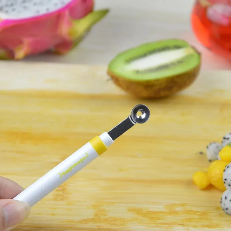 Mini Apple Ball Digger Melon Spoon Ice Cream Dig Scoop Stainless Steel Double-end Cooking Tool Kitchen DIY Accessories Gadgets — image 4