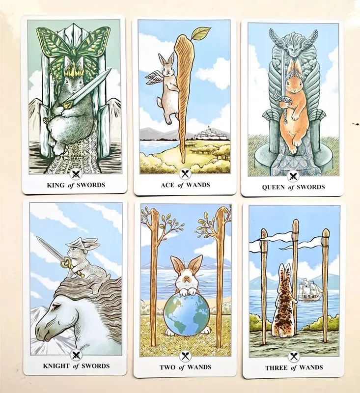 78pcs Tarot Lunalapin Rabbit Tarot Deck Tarot Cards Tarot Card Game Party Table Board Game Card Deck Fortune-telling Oracle Card — image 3