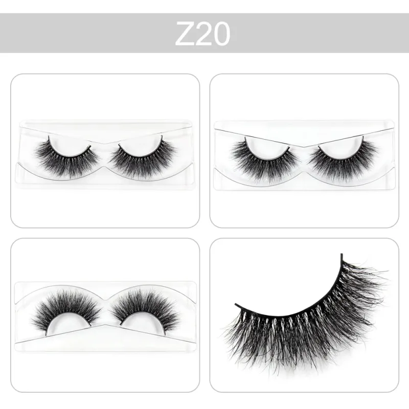 Makeup Lashes 3D Mink Eyelashes Wispy Volume False Lashes Dramatic Lash Natural Fuffy Lashes Full Finish Glamorous Eye — image 26