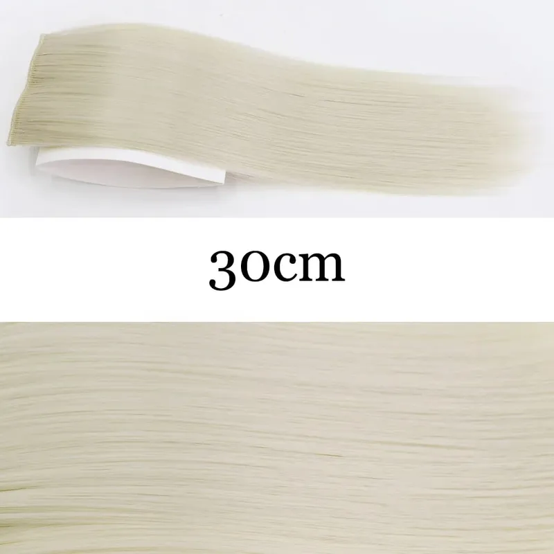 Synthetic Invisible Straight Hair Pads Clip In One Piece 2 Clips Increase Hair Volume Hair Extensions Top Side Cover — image 19