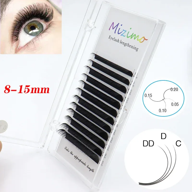 Mizimo 10mm-25mm C/D Mink Eyelash Single Grafted False Eyelash Black Natural Extended Flowering Eyelash Eye Makeup Eyelash — image 5