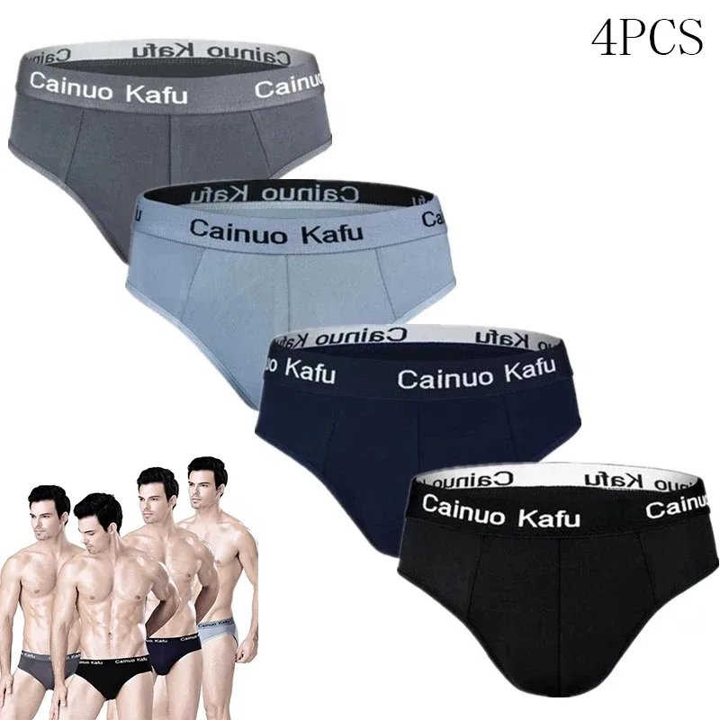 4Pcs Men Briefs Mens Summer Underwear Large Size L-5XL Elasticity Underwear Male Comfortable Panties Sexy Male Shorts Briefs Hot — image 20