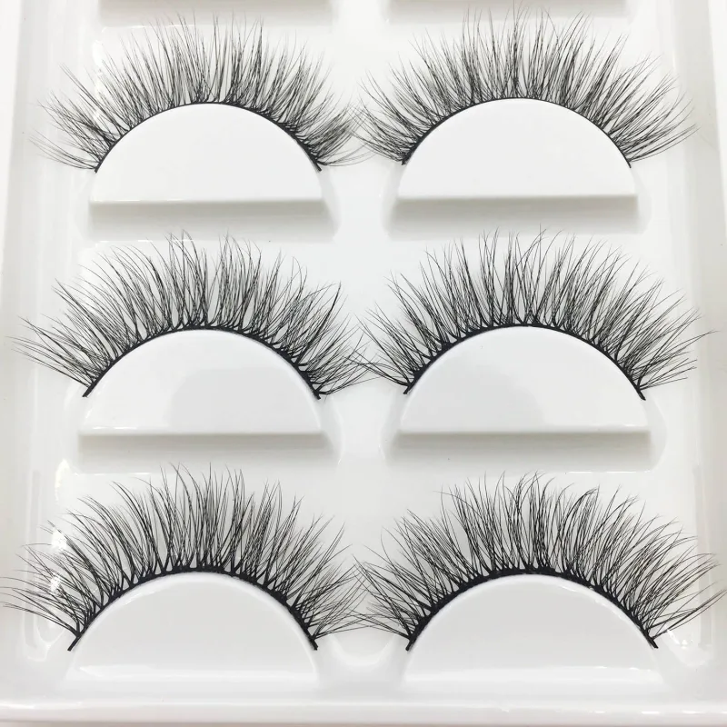 10/50 Boxes 3D Mink Eyelashes Natural Thick False Eye Lashes Mink Lashes Soft Fake Eyelash Wispy Makeup Cilios H13 Cat — image 11