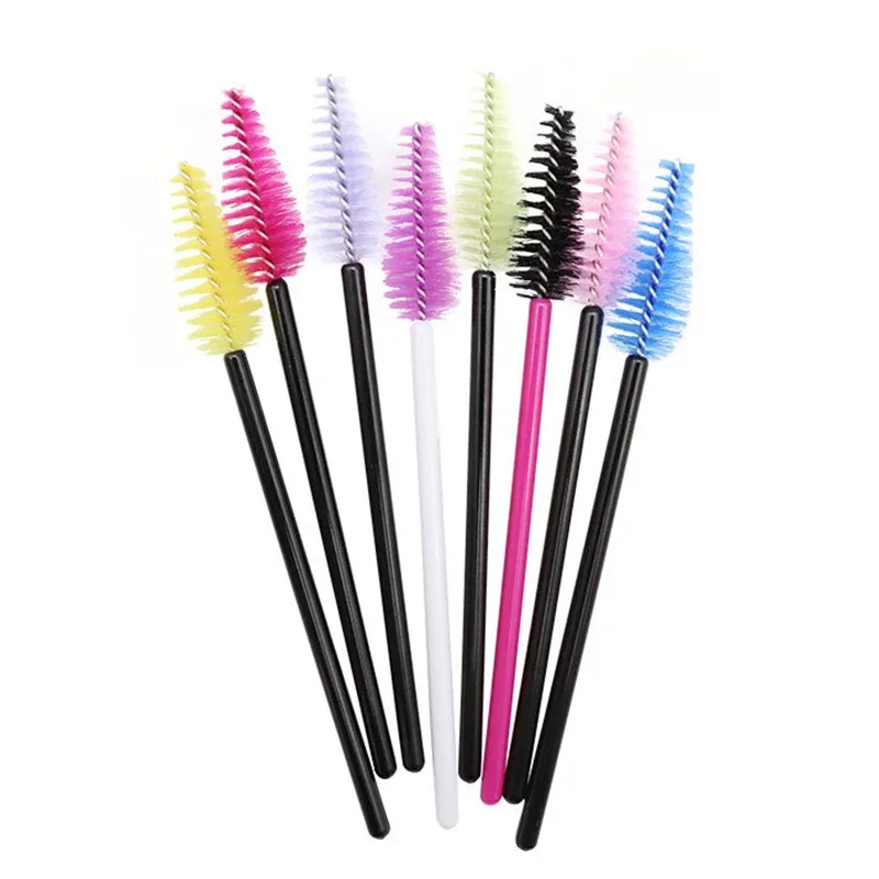 50pcs Eyelash Eyebrow Brush Water Drop Shape Nylon Material Lashes Makeup Brushes Eyelash Extension Beauty Tools Mascara Wand — image 5