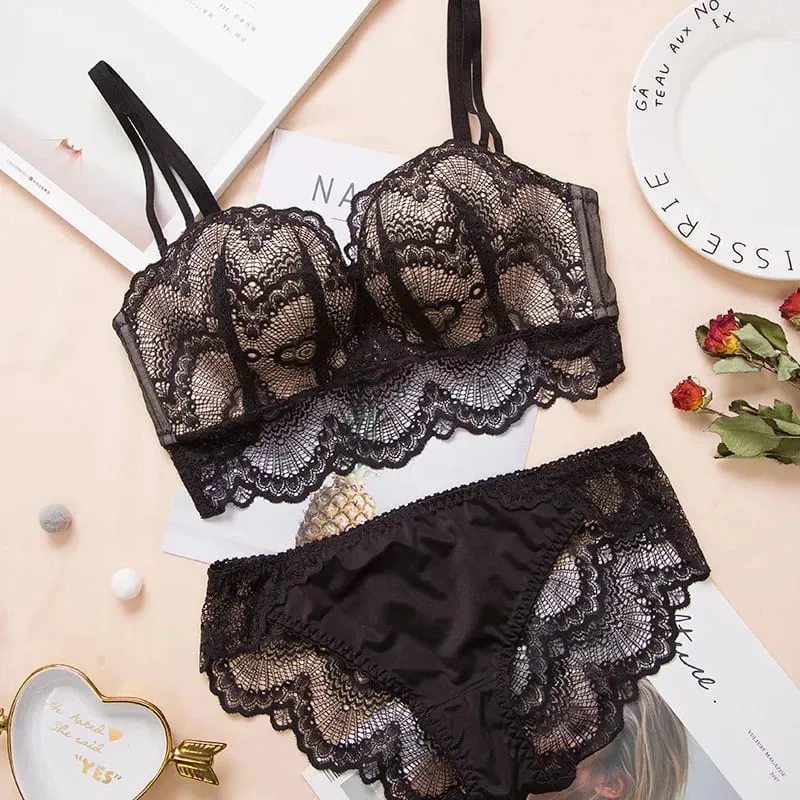 Ladies Underwear Suit Seamless underwear without steel bracket bra push up Massage palm cup Bra Set push up bra+set — image 8