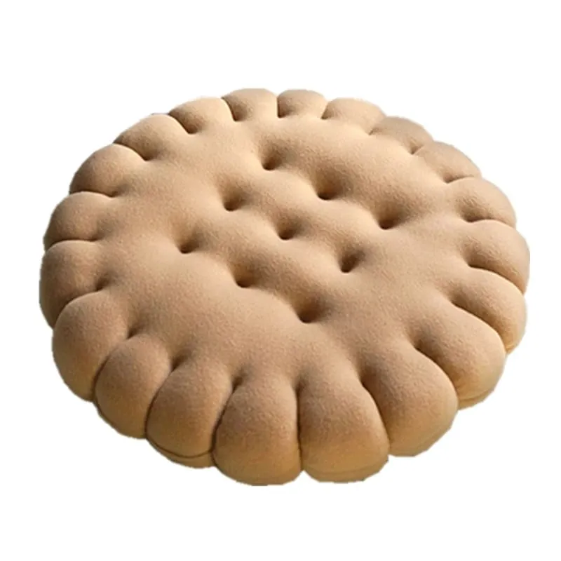 Real life Biscuit Shape Plush Cushion Soft Creative Pillow Chair Car Seat Pad Decorative Cookie Tatami Back Cushion Sofa Home — image 3
