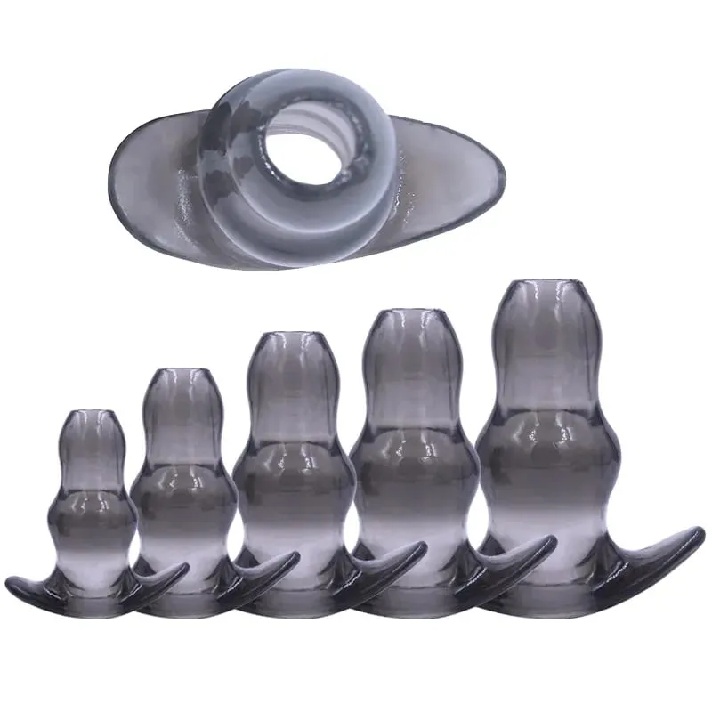 5 Sizes Hollow Anal Plug Soft Speculum Prostate Massager Butt Plug Enema Sex Toys For Woman Men Anal Dilator Sex Products — image 1